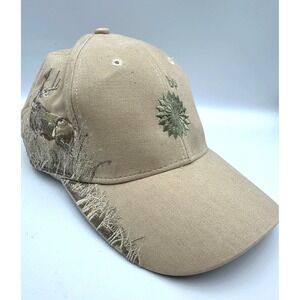 Dri Duck Traders BP Wildlife Cap Embroidered Deer Plant Project Hat 2011 Tan Gas